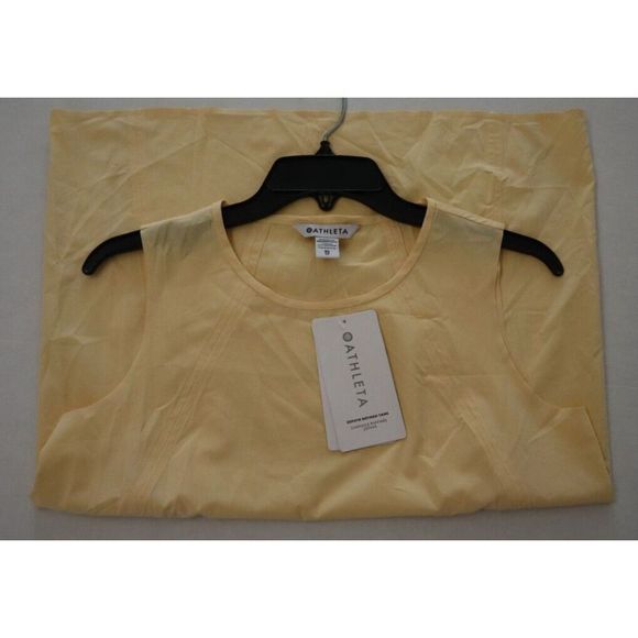 Athleta Women's Sz XS/TP Lunaria Yellow Zephyr Refined Tank Top $69 - Picture 3 of 10